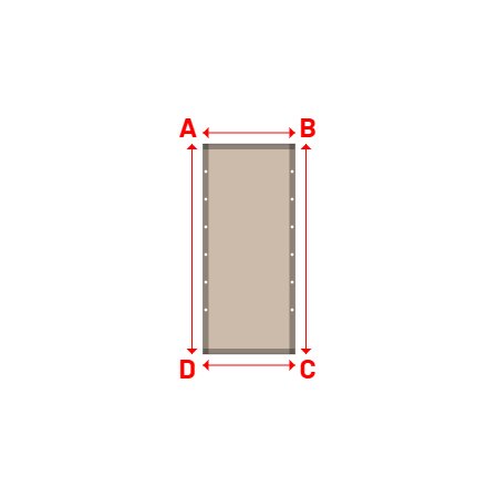 Bâche Rectangle en Soltis 96 - Toile d'ombrage haute performance Beige Sablé 96-2135 - 0.83x1.90m