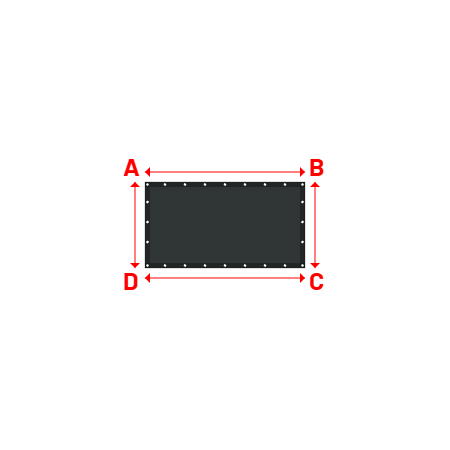 Bâche Rectangle en Protect 670 : La référence en matière de protection étanche Gris anthracite RAL 7016 - 1.60x0.86m