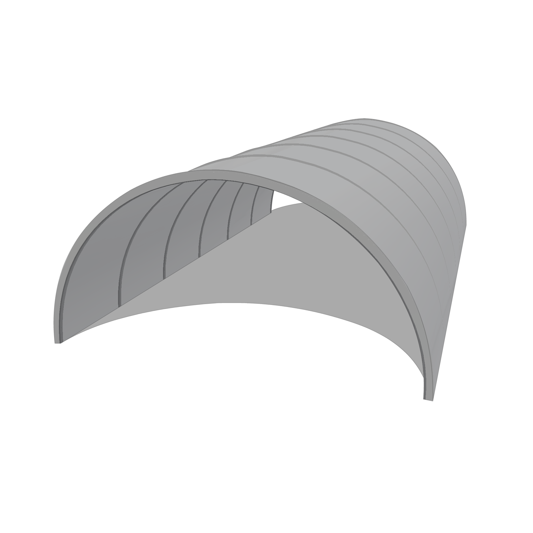 Bâche pour tunnel 5x50m  en CoverEco 640 : une bâche simple & efficace Ecolac 640 - 7196 (RAL 7037)