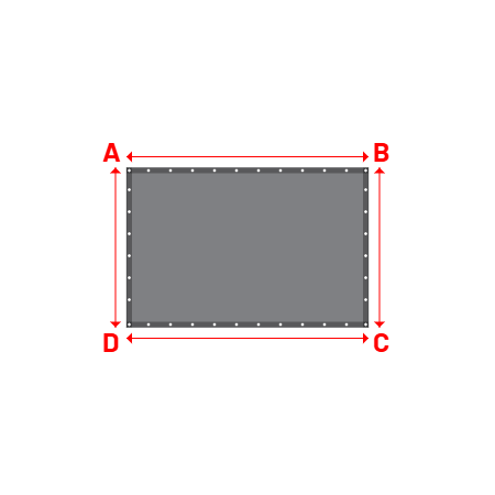 Bâche Rectangle en CoverEco 640 : une bâche simple & efficace Ecolac 640 - 7196 (RAL 7037) - 2.20x1.45m