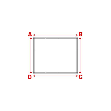 Bâche Rectangle en Protect 670 : La référence en matière de protection étanche Blanc RAL 9016 - 1.80x1.45m