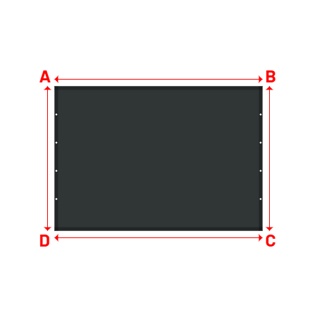 Bâche Rectangle en Protect 670 : La référence en matière de protection étanche Gris anthracite RAL 7016 - 2.95x2.05m