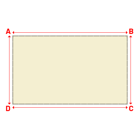 Bâche Rectangle en AustralMesh - Toile d'ombrage ajourée Naturel (759 AustralMesh) - 7.20x4.30m