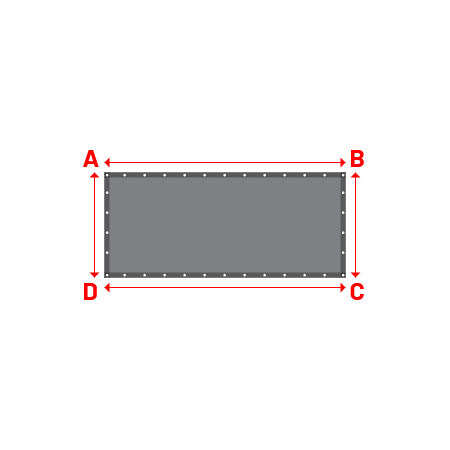 Bâche Rectangle en CoverEco 640 : une bâche simple & efficace Ecolac 640 - 7196 (RAL 7037) - 2.41x1.05m