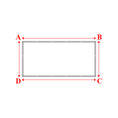 Bâche Rectangle en Protect 670 : La référence en matière de protection étanche Blanc RAL 9016 - 2.50x1.21m
