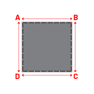 Bâche Rectangle en CoverEco 640 : une bâche simple & efficace Ecolac 640 - 7196 (RAL 7037) - 1.60x1.60m