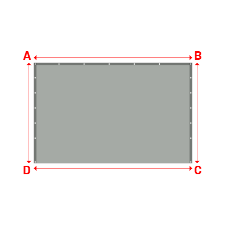 Bâche Rectangle en Protect 670 : La référence en matière de protection étanche Gris clair RAL 7038 - 3.15x2.00m