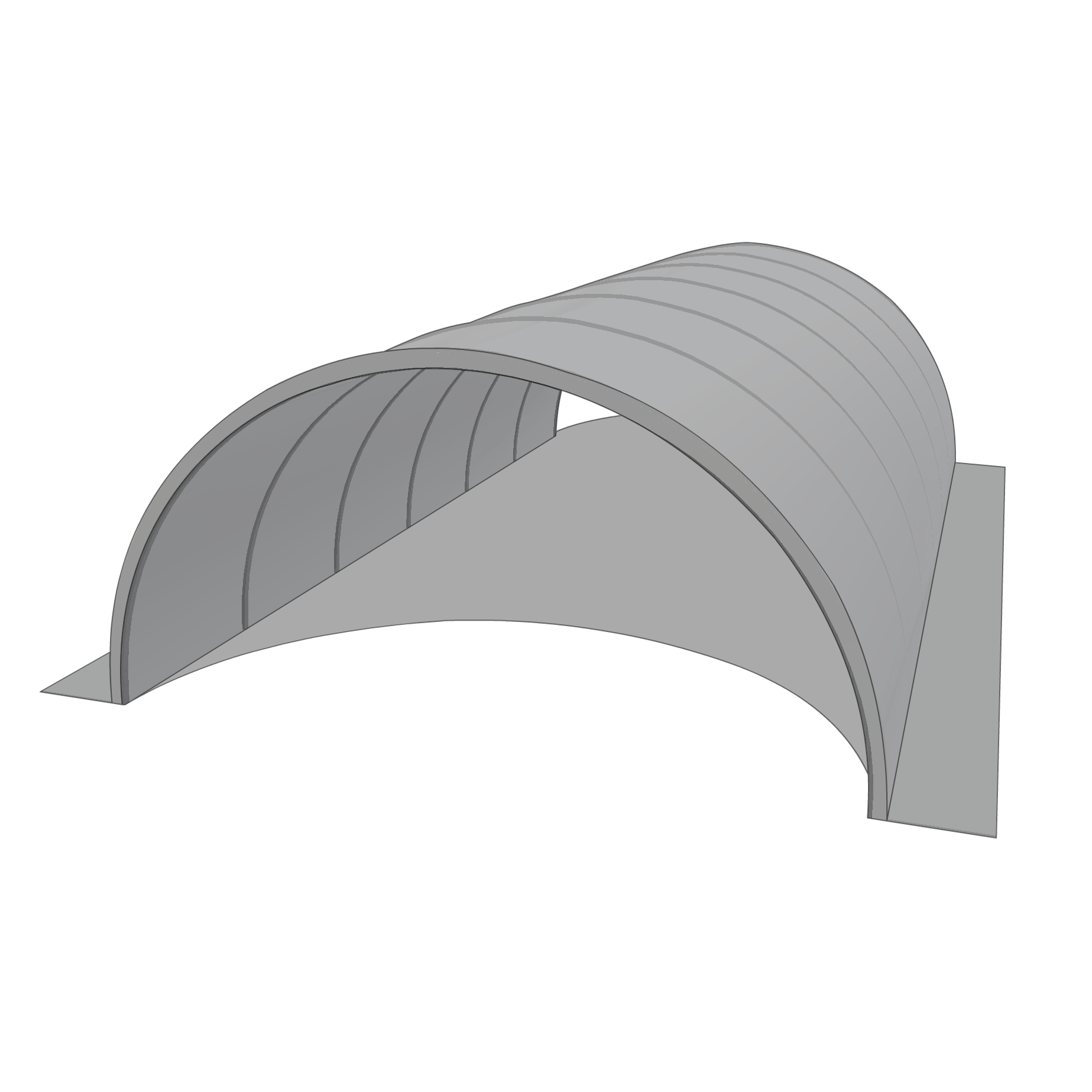 Bâche pour tunnel 14x15m  en CoverEco 640 : une bâche simple & efficace Ecolac 640 - 7196 (RAL 7037)