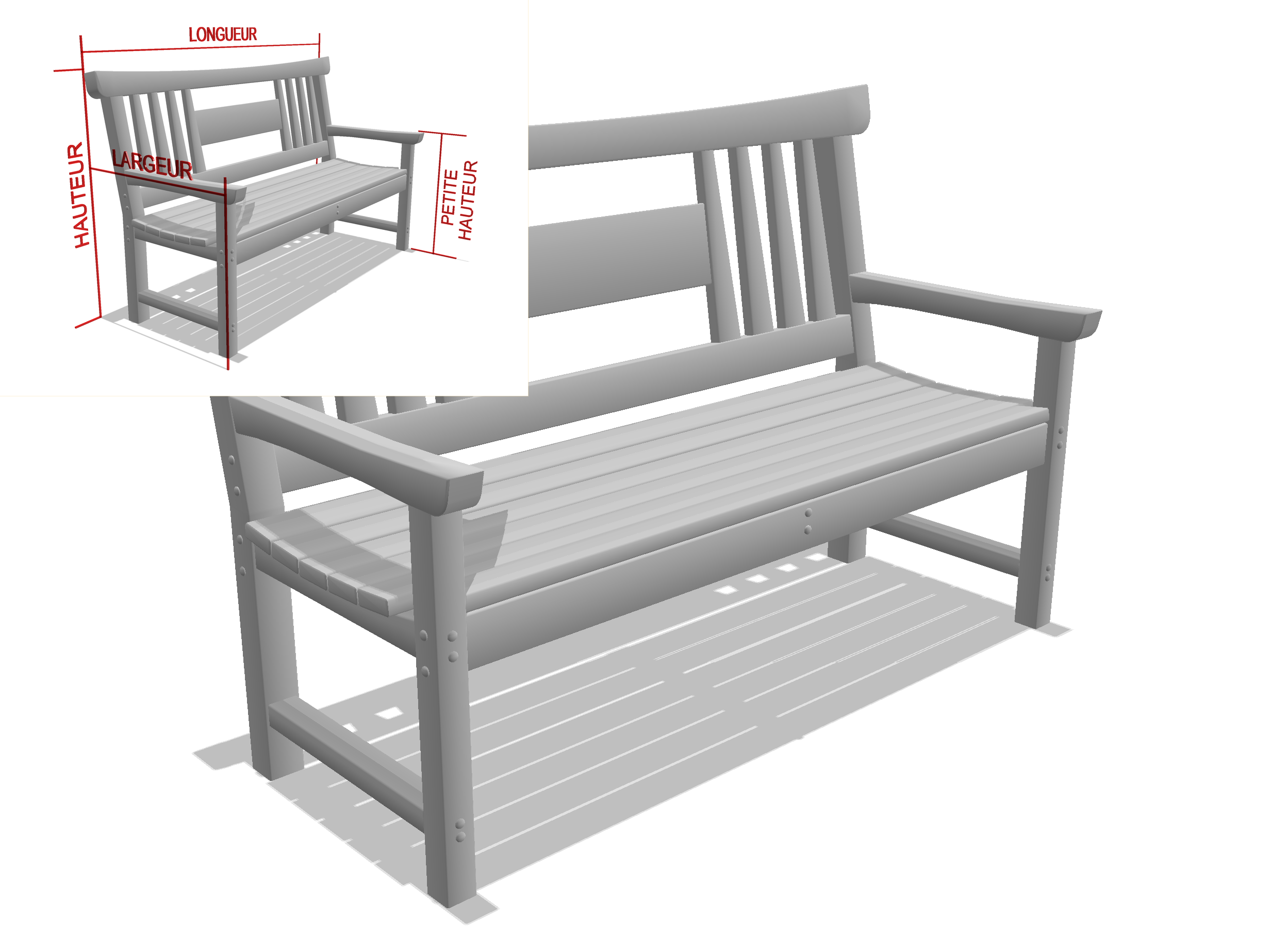 Housse de protection Banc de jardin Trapézoïdale - Protect 670 : La référence en matière de protection étanche Beige ral 1015
