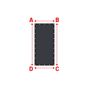 Bâche Rectangle en Soltis Perform 92 Anthracite 92-2047 - 0.80x1.70m