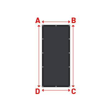 Bâche Rectangle en Soltis Perform 92 Anthracite 92-2047 - 0.90x2.00m