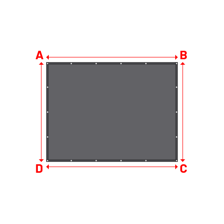 Bâche Rectangle en Soltis 502 Proof : bâche spéciale protection solaire & grand choix de coloris Béton - 502V3-2167C - 2.64x2.00m