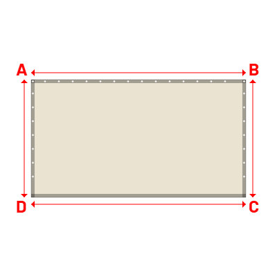 Bâche Rectangle en Protect 670 : La référence en matière de protection étanche Blanc perlé RAL 1013 - 3.10x1.70m