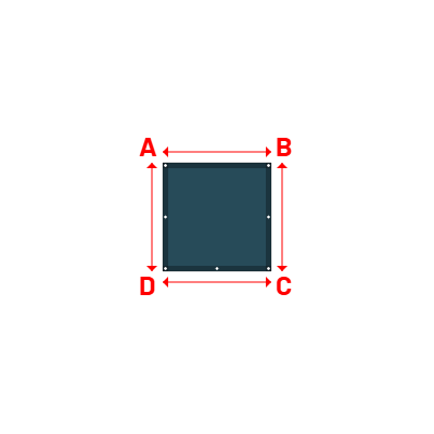 Bâche Rectangle en Soltis 502 Proof : bâche spéciale protection solaire & grand choix de coloris Bleu Paon - 1.00x1.00m