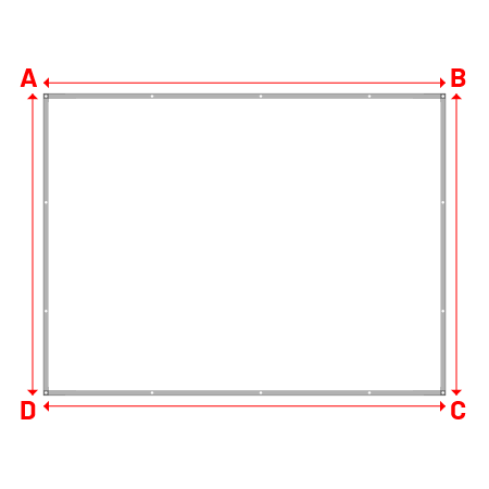Bâche Rectangle en Protect 670 : La référence en matière de protection étanche Blanc RAL 9016 - 4.00x3.00m