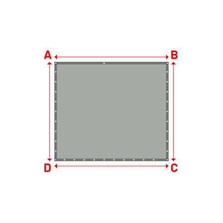 Bâche Rectangle en Protect 670 : La référence en matière de protection étanche Gris clair RAL 7038 - 2.30x2.00m