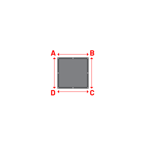 Bâche Rectangle en CoverEco 640 : une bâche simple & efficace Ecolac 640 - 7196 (RAL 7037) - 1.00x1.00m