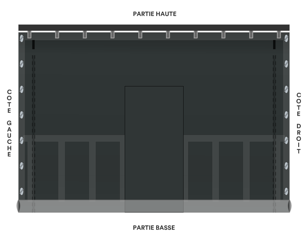 Bâche de façade pour mobil-home