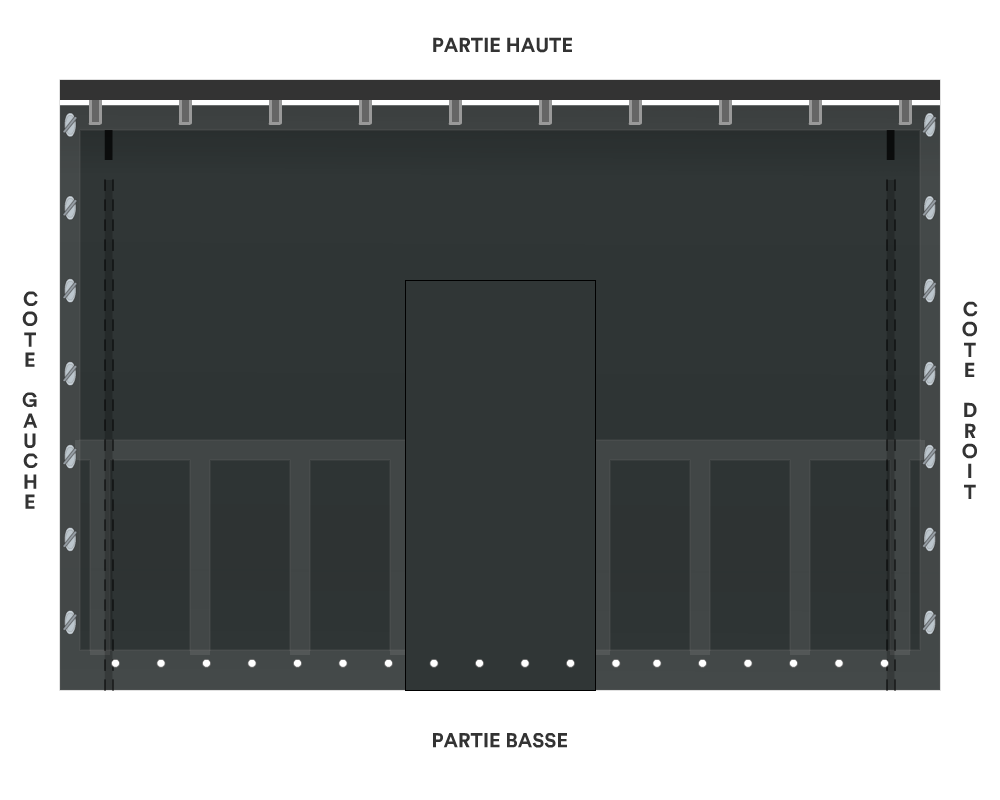 Bâche de façade pour mobil-home