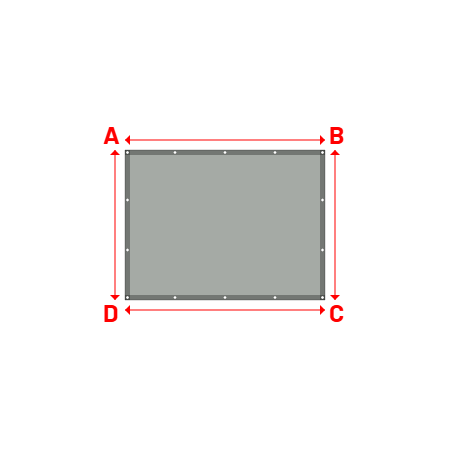 Bâche Rectangle en Protect 670 : La référence en matière de protection étanche Gris clair RAL 7038 - 2.00x1.50m