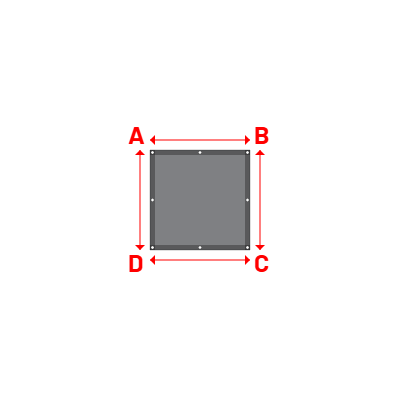 Bâche Rectangle en CoverEco 640 : une bâche simple & efficace Ecolac 640 - 7196 (RAL 7037) - 1.00x1.00m