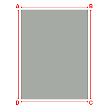 Bâche Rectangle en Protect 670 : La référence en matière de protection étanche Gris clair RAL 7038 - 6.00x8.00m