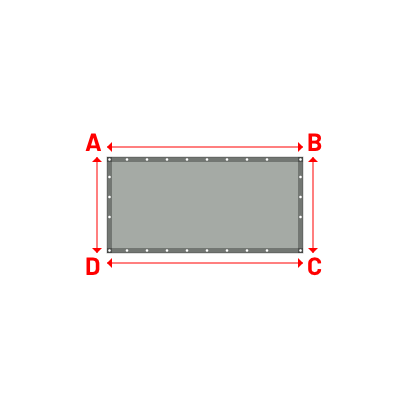 Bâche Rectangle en Protect 670 : La référence en matière de protection étanche Gris clair RAL 7038 - 1.96x0.96m