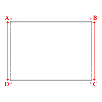 Bâche Rectangle en Protect 670 : La référence en matière de protection étanche Blanc RAL 9016 - 4.35x3.15m