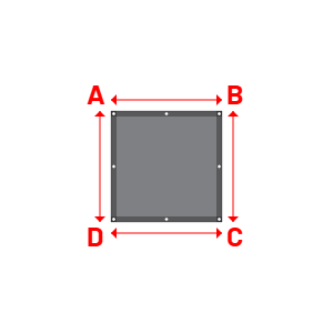 Bâche Rectangle en CoverEco 640 : une bâche simple & efficace Ecolac 640 - 7196 (RAL 7037) - 1.00x1.00m