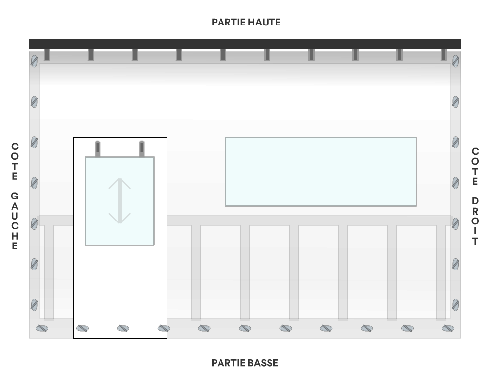 Bâche de façade pour mobil-home