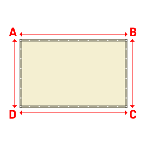Bâche Rectangle en AustralMesh - Toile d'ombrage ajourée Naturel (759 AustralMesh) - 2.20x1.40m