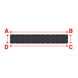 Bâche Rectangle en Soltis Perform 92 Anthracite 92-2047 - 3.00x0.46m