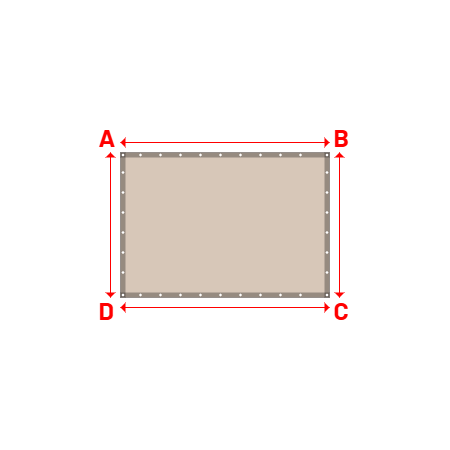 Bâche Rectangle en Soltis Horizon 86 Beige sablé 86-2135 - 2.09x1.45m
