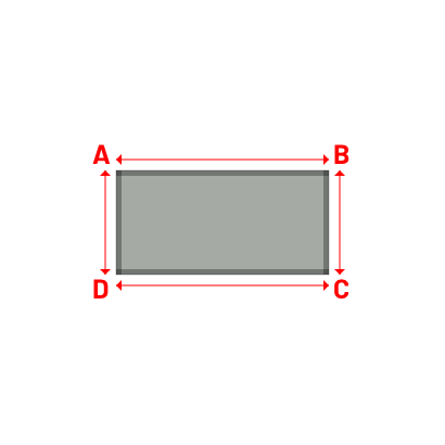 Bâche Rectangle en Protect 670 : La référence en matière de protection étanche Gris clair RAL 7038 - 1.96x0.96m