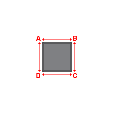 Bâche Rectangle en CoverEco 640 : une bâche simple & efficace Ecolac 640 - 7196 (RAL 7037) - 1.00x1.00m