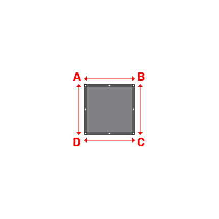 Bâche Rectangle en CoverEco 640 : une bâche simple & efficace Ecolac 640 - 7196 (RAL 7037) - 1.00x1.00m