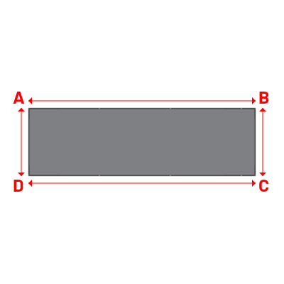 Bâche Rectangle en CoverEco 640 : une bâche simple & efficace Ecolac 640 - 7196 (RAL 7037) - 9.00x2.70m