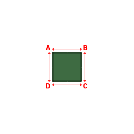 Bâche Rectangle en Soltis 502 Proof : bâche spéciale protection solaire & grand choix de coloris Vert Jardin - 1.00x1.00m
