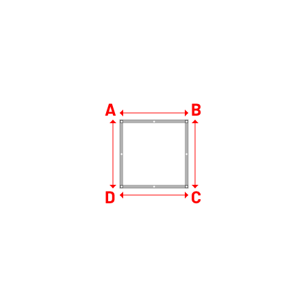 Bâche Rectangle en AustralMesh - Toile d'ombrage ajourée Blanc (112 AustralMesh) - 1.00x1.00m