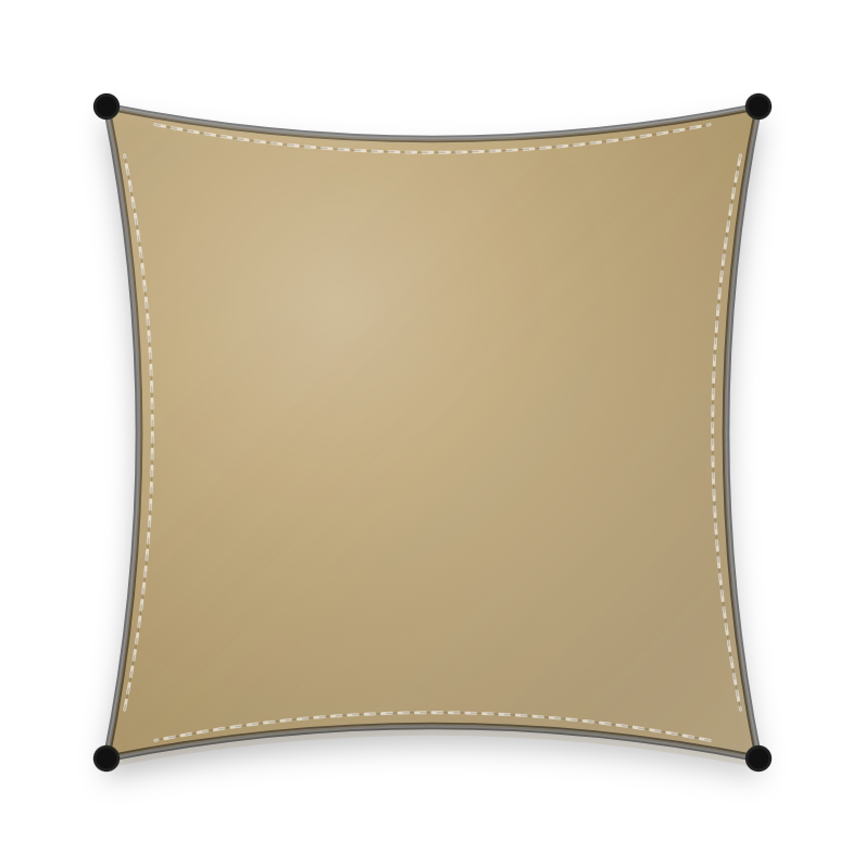 Voile d'ombrage sur mesure carrée 3 × 3 m – AustralMesh