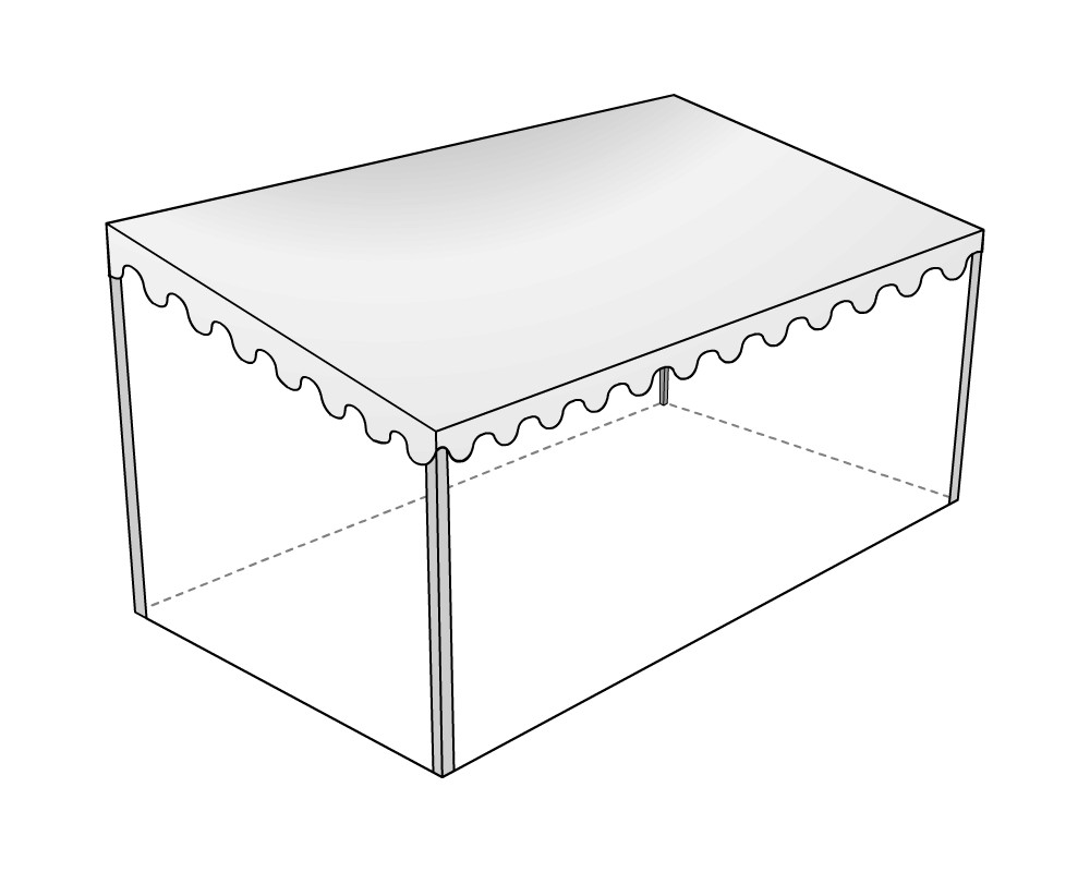 Bâche de toit pour terrasse de mobil-home sur mesure 400 × 300 cm – Protect 670