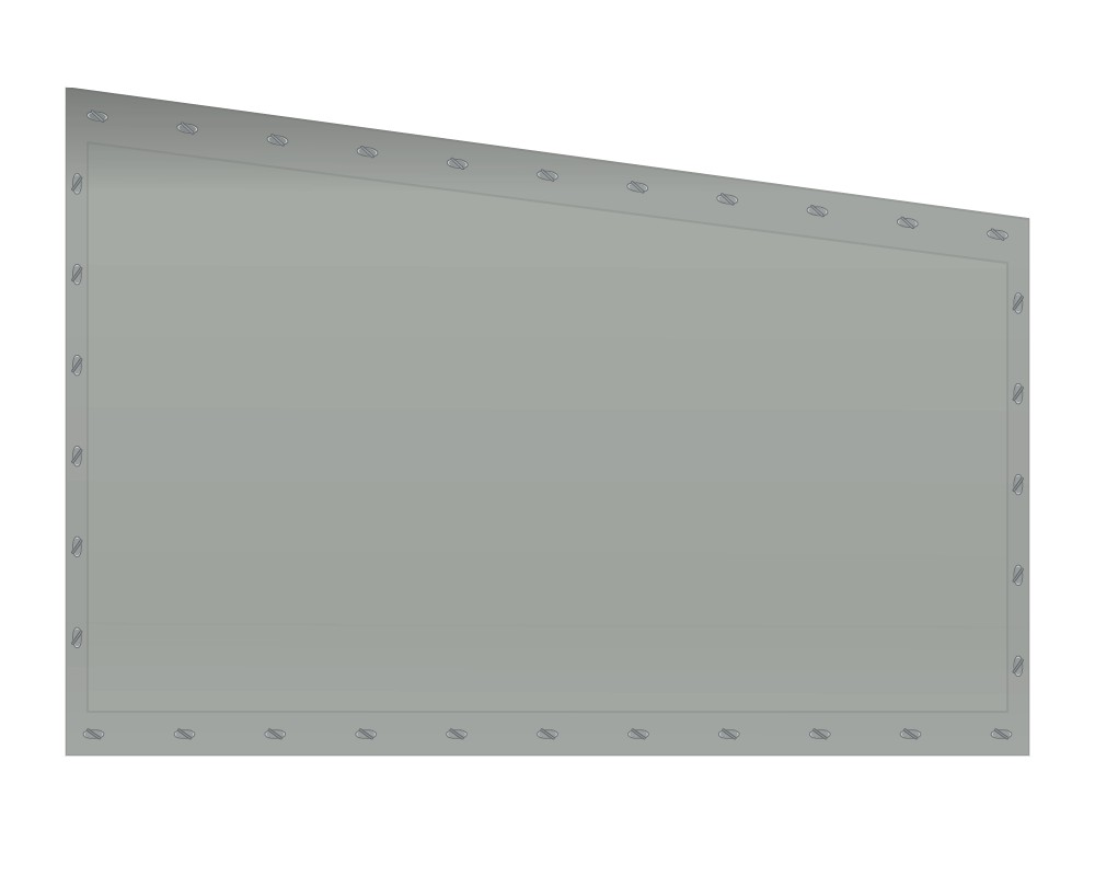 Bâche de joue gauche pour terrasse de mobil-home sur mesure 300 × 210/180 cm – Protect 670