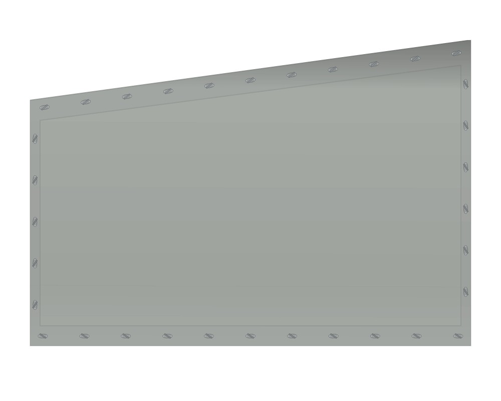 Bâche de joue droite pour terrasse de mobil-home sur mesure 300 × 210/180 cm – Protect 670