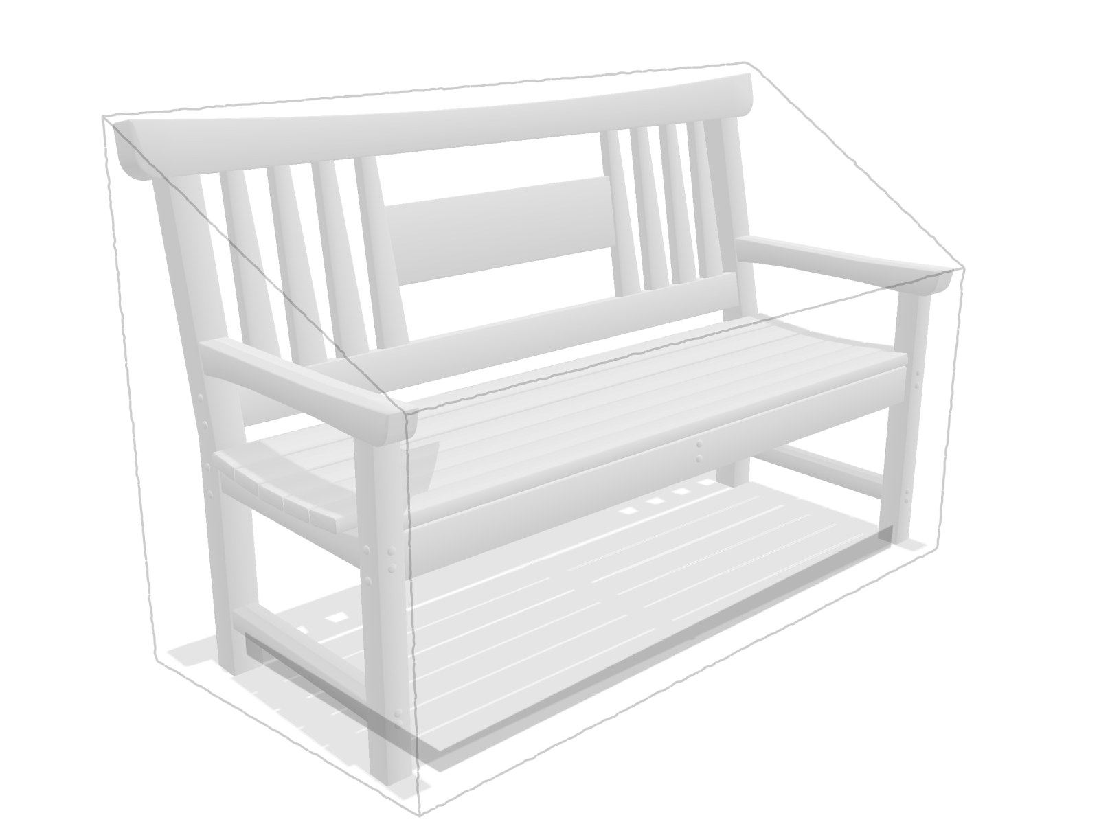 Housse de banc de jardin sur mesure 120 × 60 × H 90 cm – Protect 670